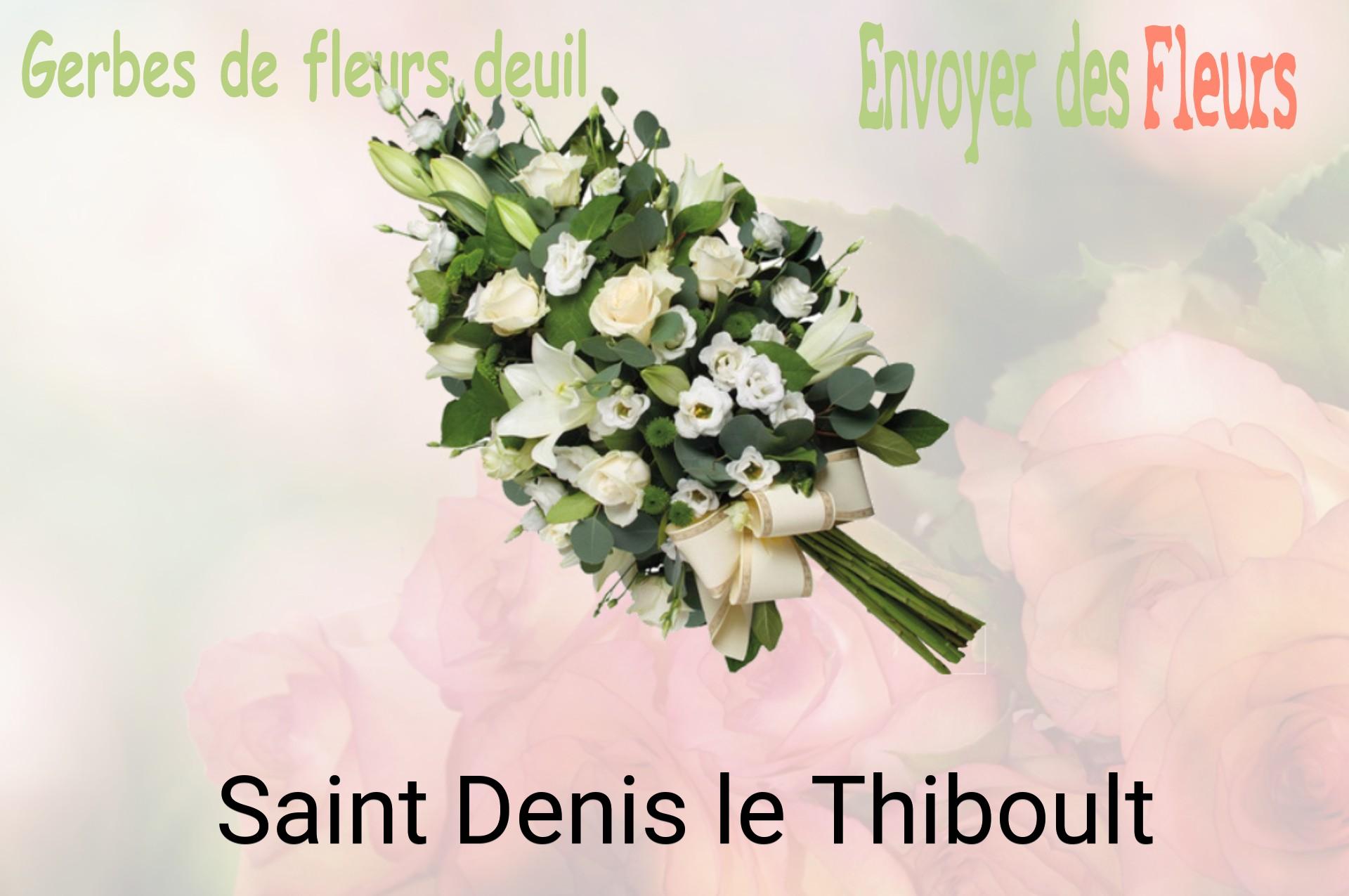 Gerbe de fleurs de deuil livrée à Saint-Denis-le-Thiboult